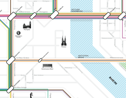 Basel public transportation info-graphic Process docu