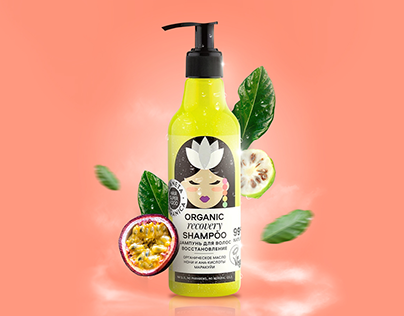 Organic shampoo poster ads