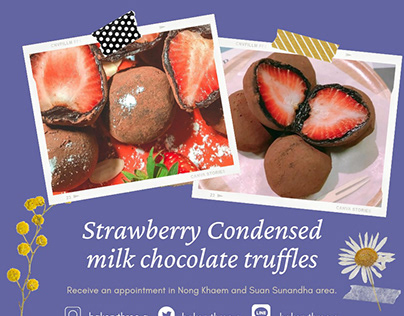 Strawberry Condensed Milk Chocolate Truffles