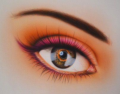Ilustración de ojo hiperrealista (modelo 1)