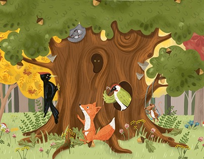"In the tree hollows" children's book