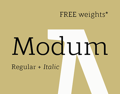 Modum Regular + Italic - FREE FONT