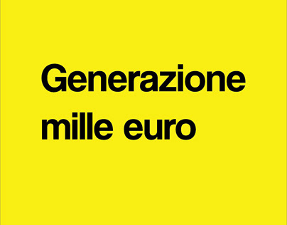 Cartel Publicitario | Generazione mille euro