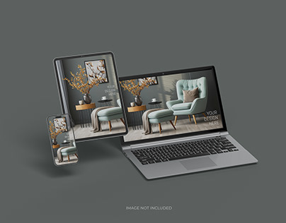 Mockups of laptop, smartphone and tablet