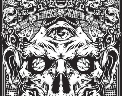 Sacred Skull T-shirt X GSTW streetwear