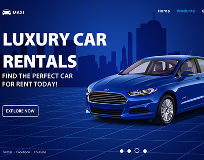 I Made This Car Website Site UI Design in Photoshop