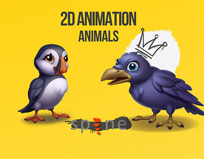 2D animations animals with Spine