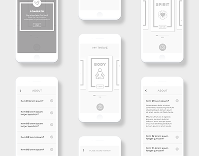 Project thumbnail - AR Wireframes - Thrive Up Daily Cards app