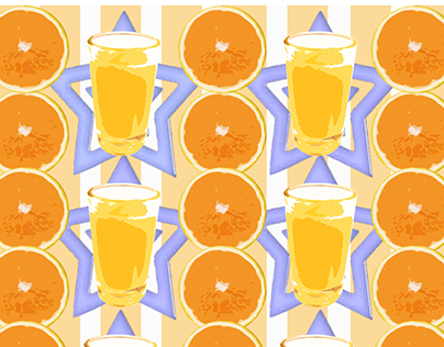 Orange Juice (tablecloth Pattern)