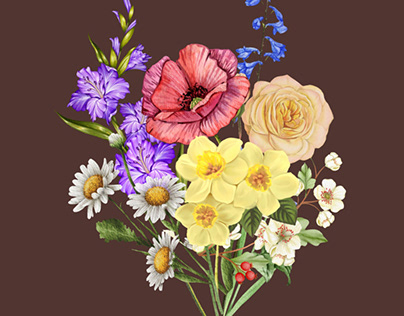 Digital art bouquet