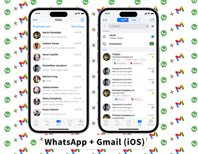 WhatsApp + Gmail