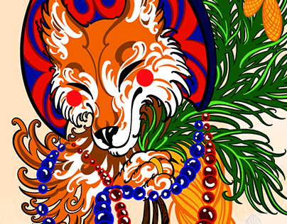 Fox from Slavic mythology for TATTOO