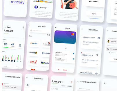 Mecury Finance - App design