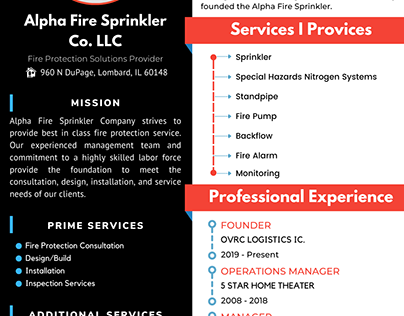Alpha Fire Sprinkler Co. LLC - Business Resume