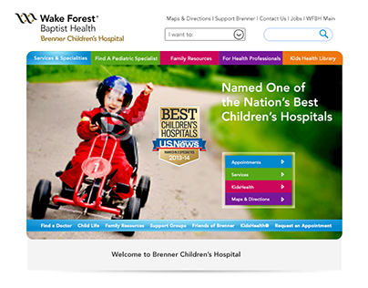 Wake Forest Baptist Health Web Design