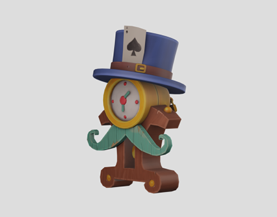 Stylized magician's clock