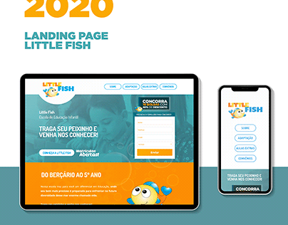 Landing Page for Little Fish School
