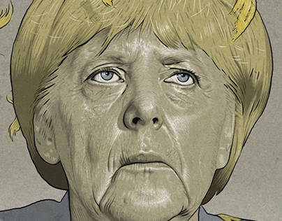 Angela Merkel and the flag