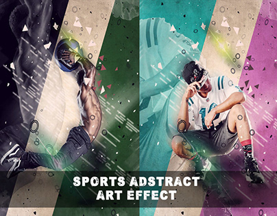 Sports Abstract Art Effect Photo Template