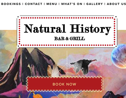 Natural History Bar Website (Melbourne CBD)