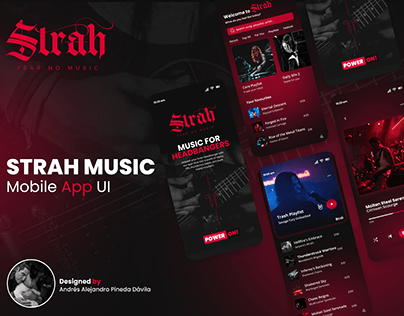 STRAH MUSIC Mobile App UI