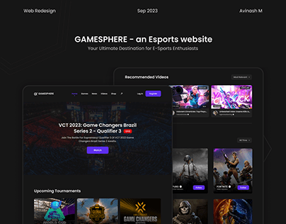 Gamesphere - an Esports Website