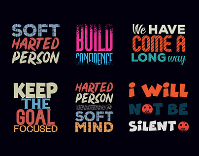 Trendy Typography T-Shirt Designs