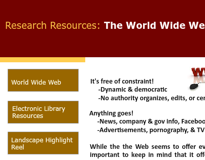 World Wide Web Tutorial Page