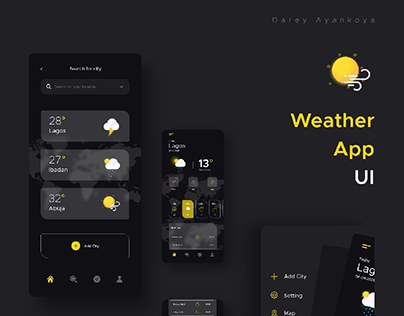 Weather App Screens