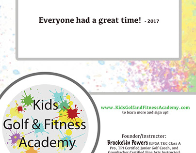 Kids Golf and Fitness Academy 2019 Social Media Images