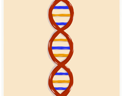 Microscopic world-DNA (Deoxyribonucleic acid)molecule.