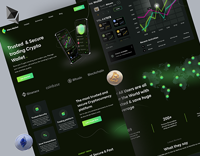 Crypto Wallet web - Trending trading assets