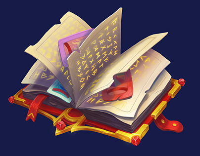 Magic book for slot game "book of spells"