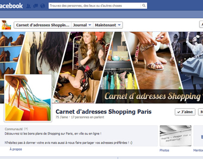 Page Facebook - Carnet d'adresses Shopping Paris