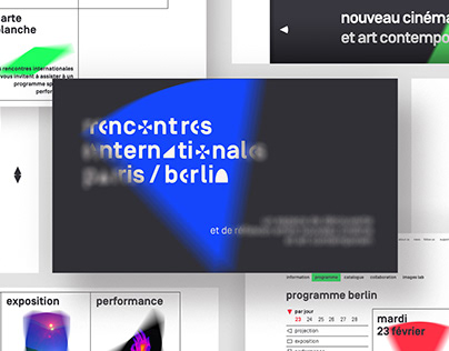 Rencontres internationales Paris/Berlin — Website