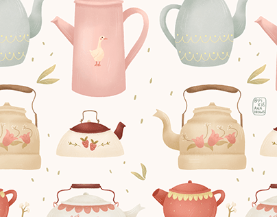 Tea Pot spread + pattern