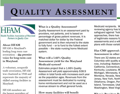 Legislative Fact Sheet on Quality Assessment