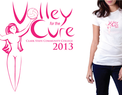 Volley for the Cure T-Shirt design
