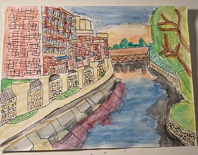 Water Street in Watercolor