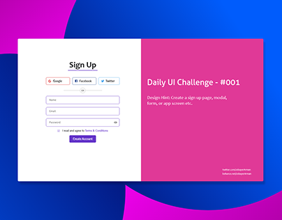 DailyUI Challenge