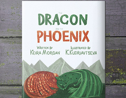 Cover for children's book "The Dragon and the Phoenix"