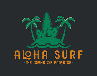 Aloha Surf. A vintage illustration for surfers.