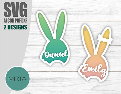 easter name tags svg