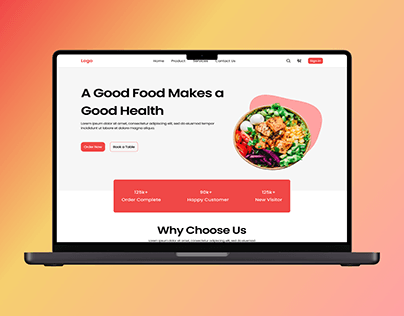 Food Delivery | Website | Landing Page | UX/UI Design