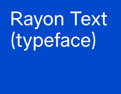 Rayon Text (typeface)