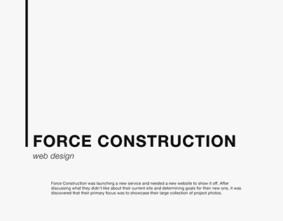 Force Construction Website Redesign