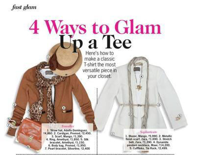 Four ways to glam up your tee!
