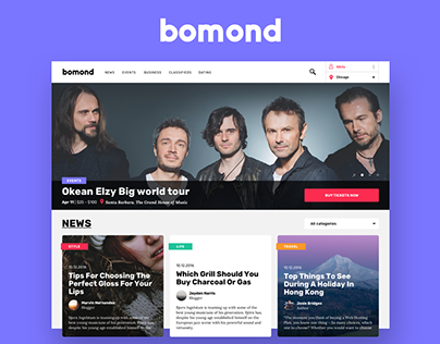 Bomond. Event-site for Russian audience in the US