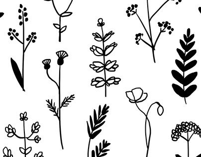 Botanical Pattern for Screenprinting