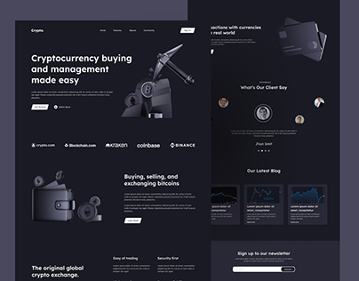 Crypto - Trading Cryptocurrency Exchange Landing Page